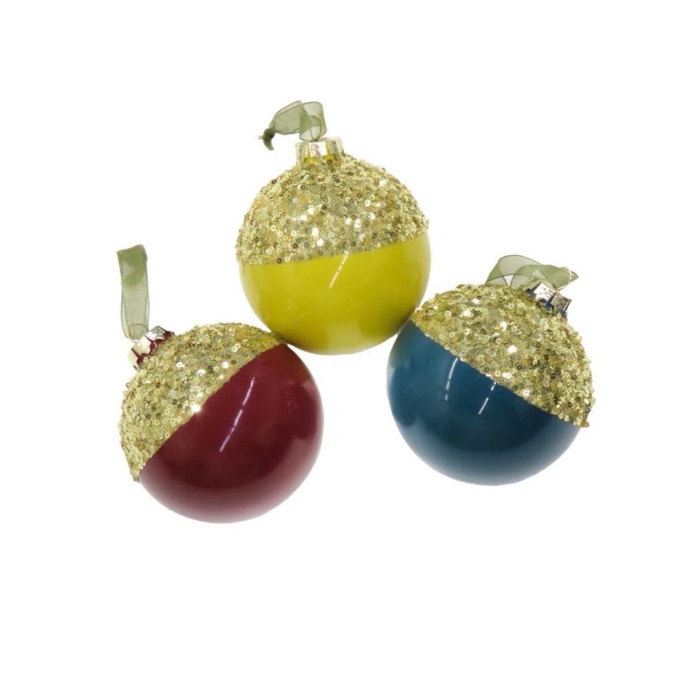 Set of 3 Boho Flair Ornaments by HGTV Home Collection